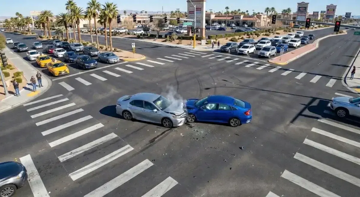 Car accident at a Las Vegas intersection — what to do after a car accident in Las Vegas step-by-step guide