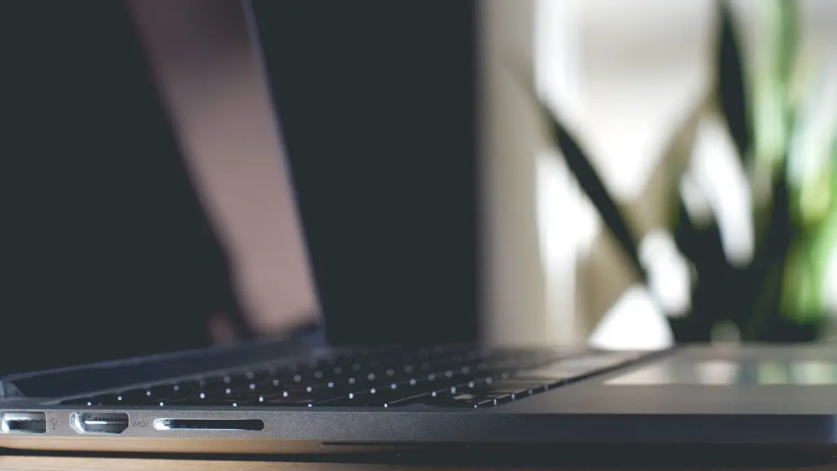 Laptop open to an online business filing form